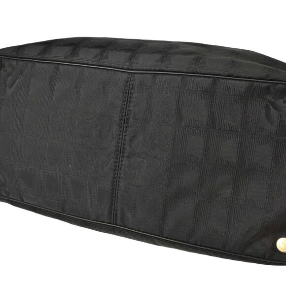 Chanel Black Jacquard Nylon Travel Line Tote Handbag 115945 - Picture 6 of 9